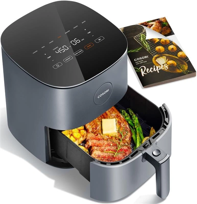 Premium air fryer with smart app control and multiple cooking presets